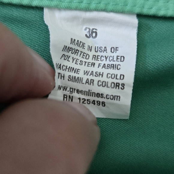 Greenline Recycled Fabrc swim trunks Light Green Swim Shorts with Drawstring USA - Picture 2 of 4